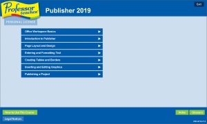 Learn how to format and share notebooks and add backgrounds in Publisher 2019.